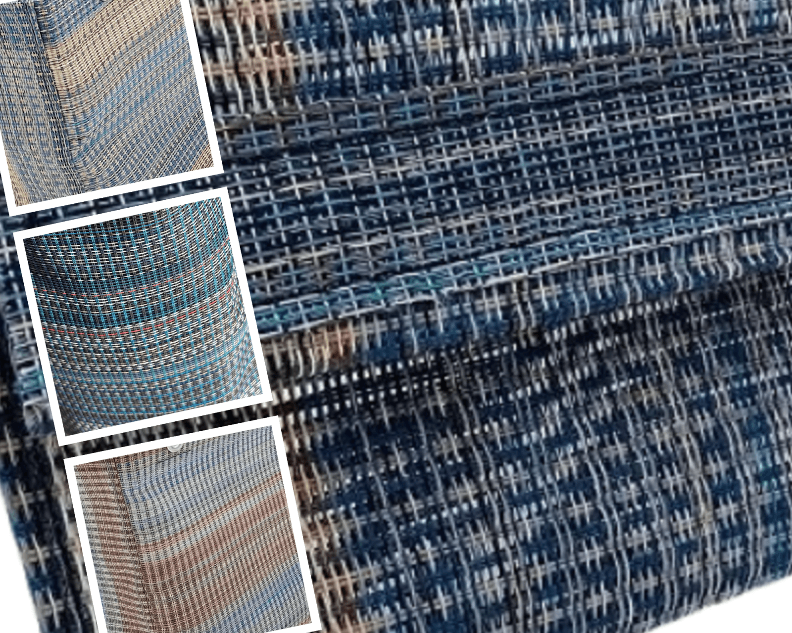 Sturdy, blue sports bag with image overlays showing other pattern options available.
