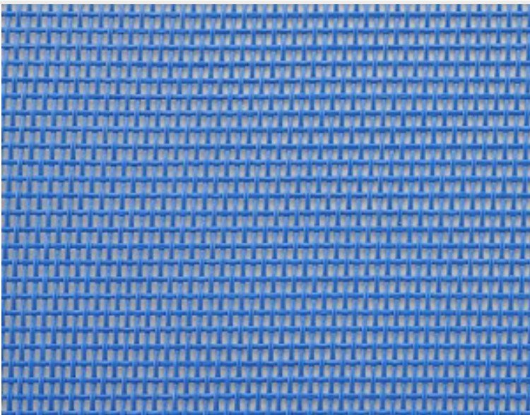 Blue mesh fabric from an up-cycled tote bag.