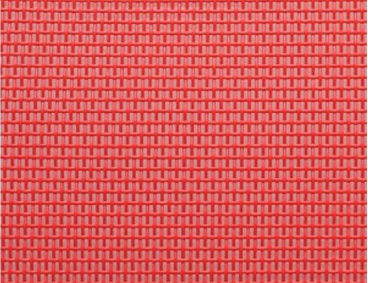 Sturdy, red mesh pattern from a sports bag.